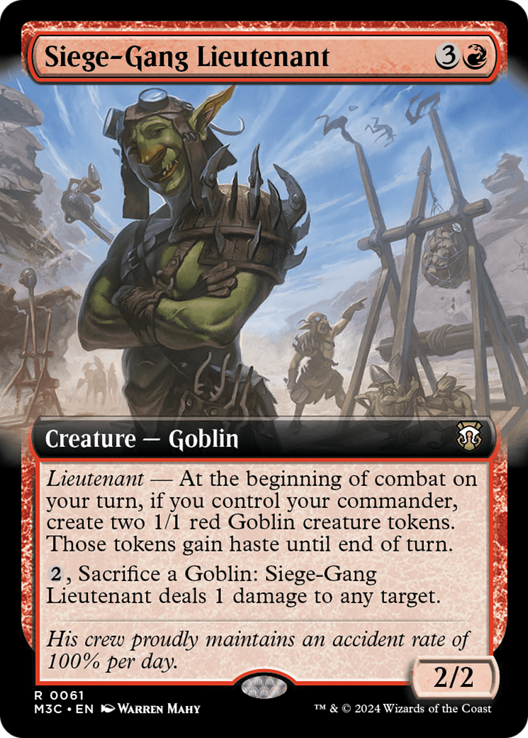Siege-Gang Lieutenant (Extended Art) (Ripple Foil) [Modern Horizons 3 Commander] | Webway Games