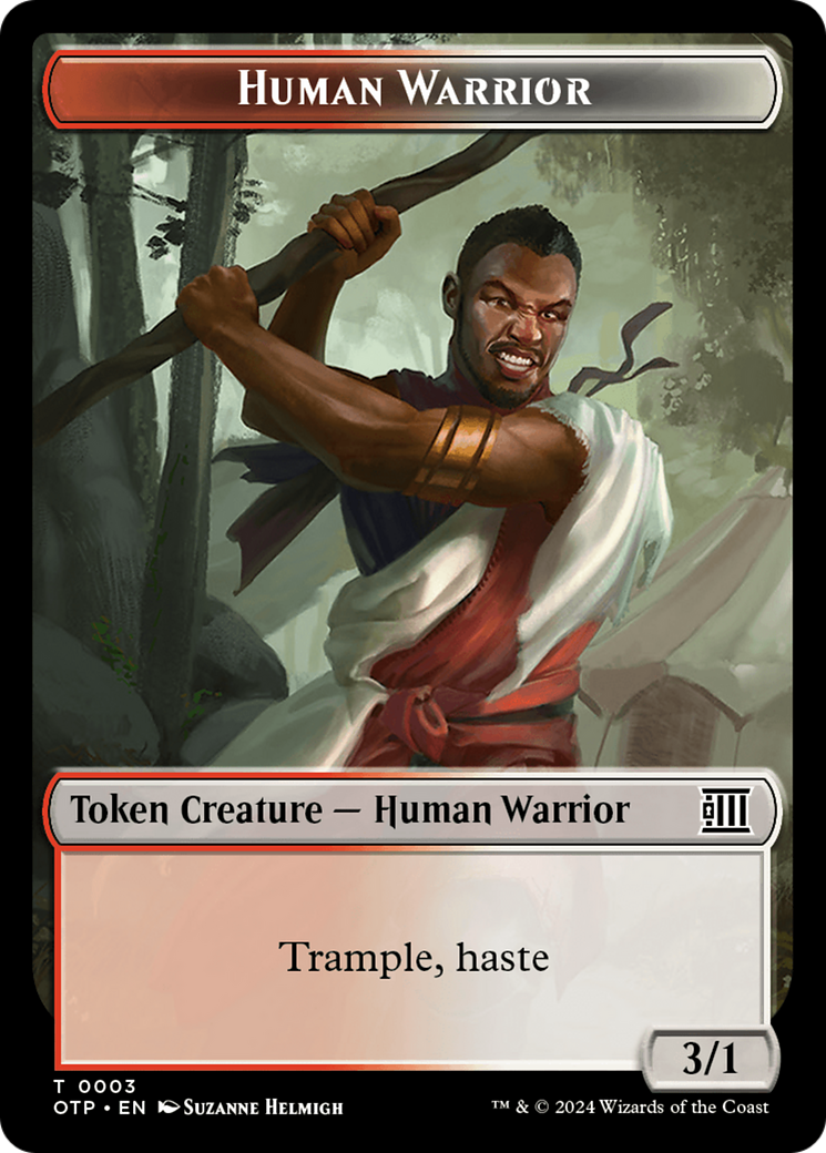 Mercenary // Human Warrior Double-Sided Token [Outlaws of Thunder Junction Tokens] | Webway Games