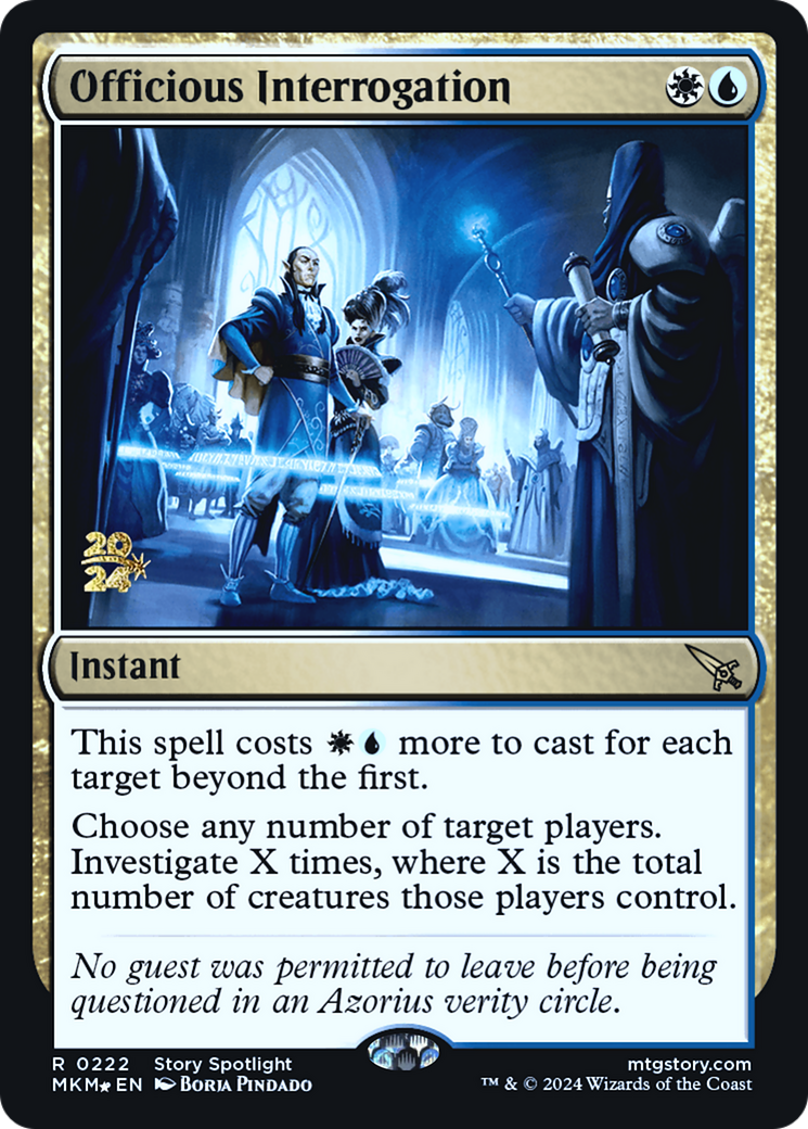 Officious Interrogation [Murders at Karlov Manor Prerelease Promos] | Webway Games