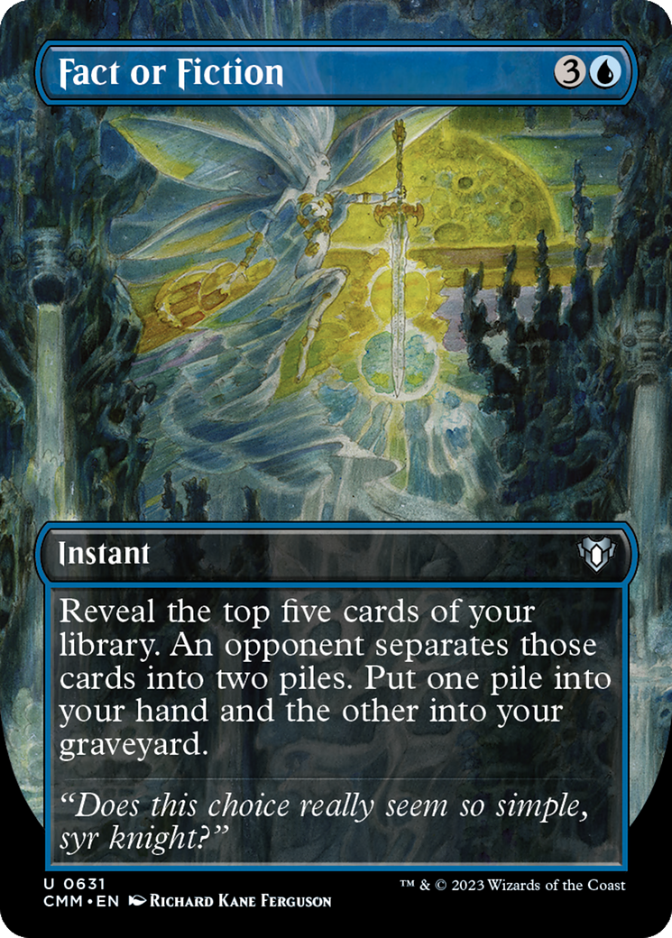 Fact or Fiction (Borderless Alternate Art) [Commander Masters] | Webway Games