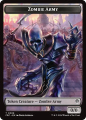 Zombie Army // Goblin Double-Sided Token [Reality Fracture Commander Tokens] | Webway Games