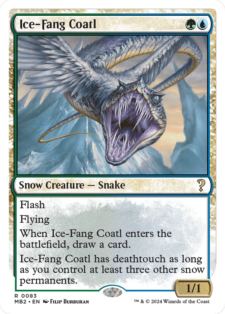 Ice-Fang Coatl (White Border) [Mystery Booster 2] | Webway Games