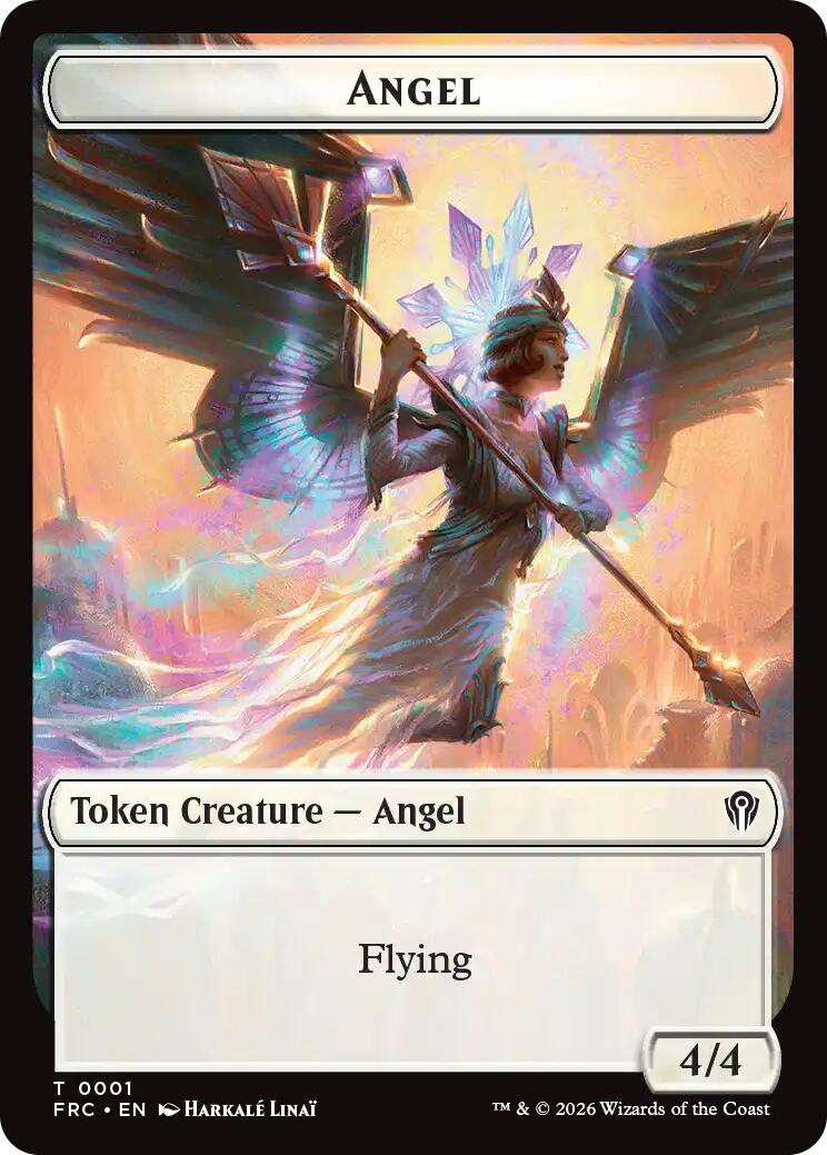 Angel // Myr Double-Sided Token [Reality Fracture Commander Tokens] | Webway Games