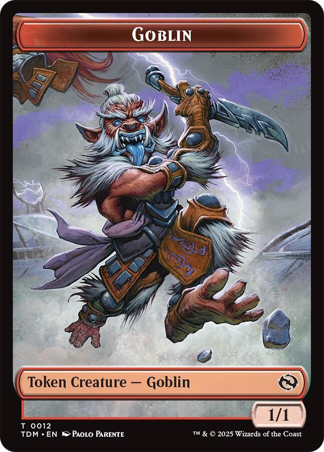 Dog // Goblin Double-Sided Token [Tarkir: Dragonstorm Commander Tokens] | Webway Games