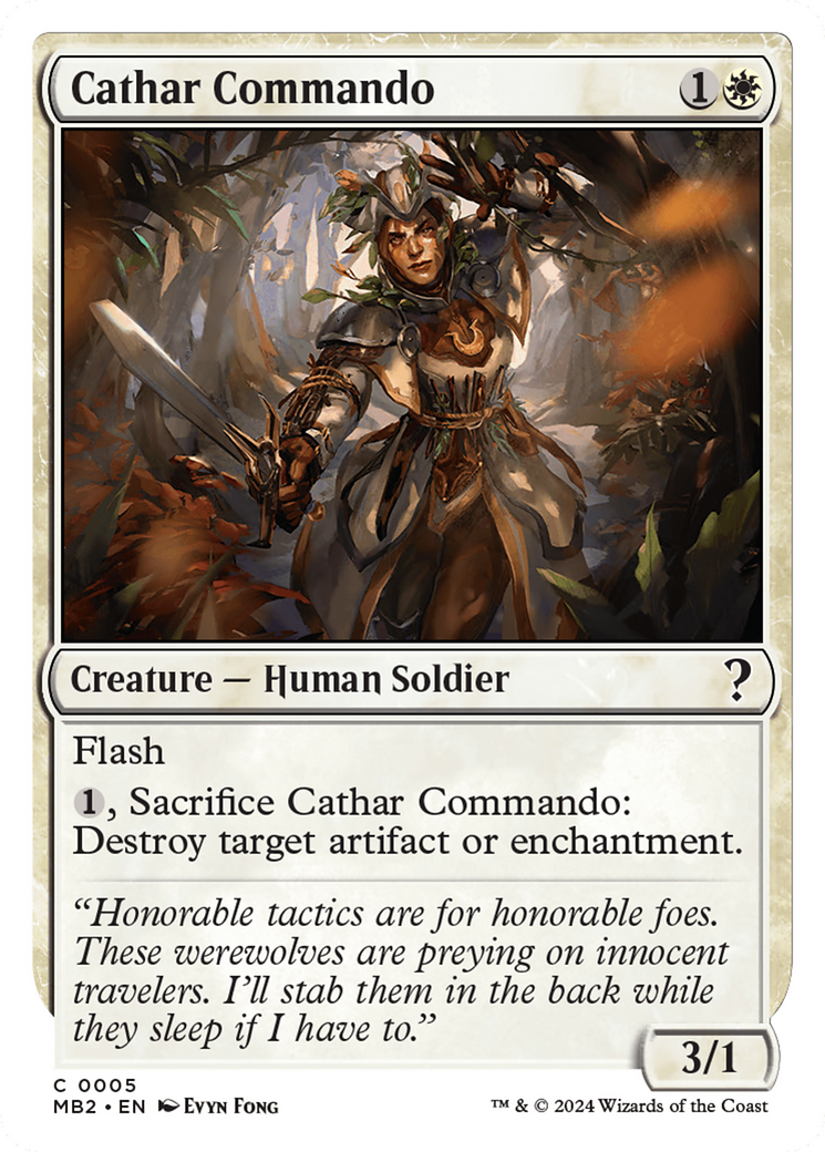 Cathar Commando (White Border) [Mystery Booster 2] | Webway Games