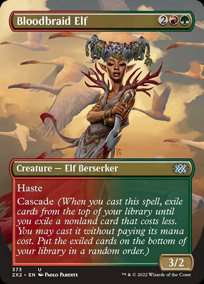 Bloodbraid Elf (Borderless Alternate Art) [Double Masters 2022] | Webway Games