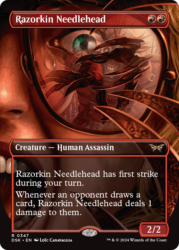 Razorkin Needlehead (Borderless) [Duskmourn: House of Horror] | Webway Games