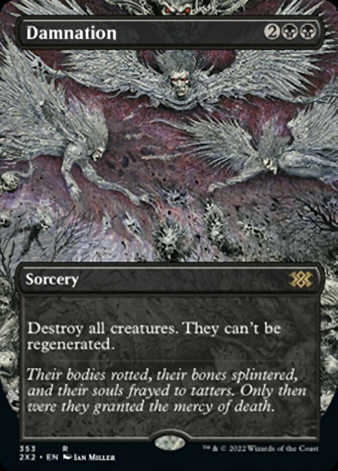 Damnation (Borderless Alternate Art) [Double Masters 2022] | Webway Games