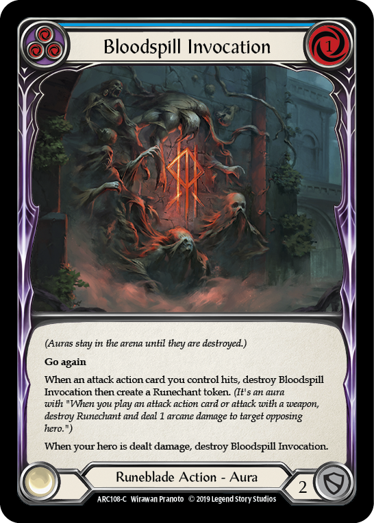 Bloodspill Invocation (Blue) [ARC108-C] (Arcane Rising)  1st Edition Normal | Webway Games