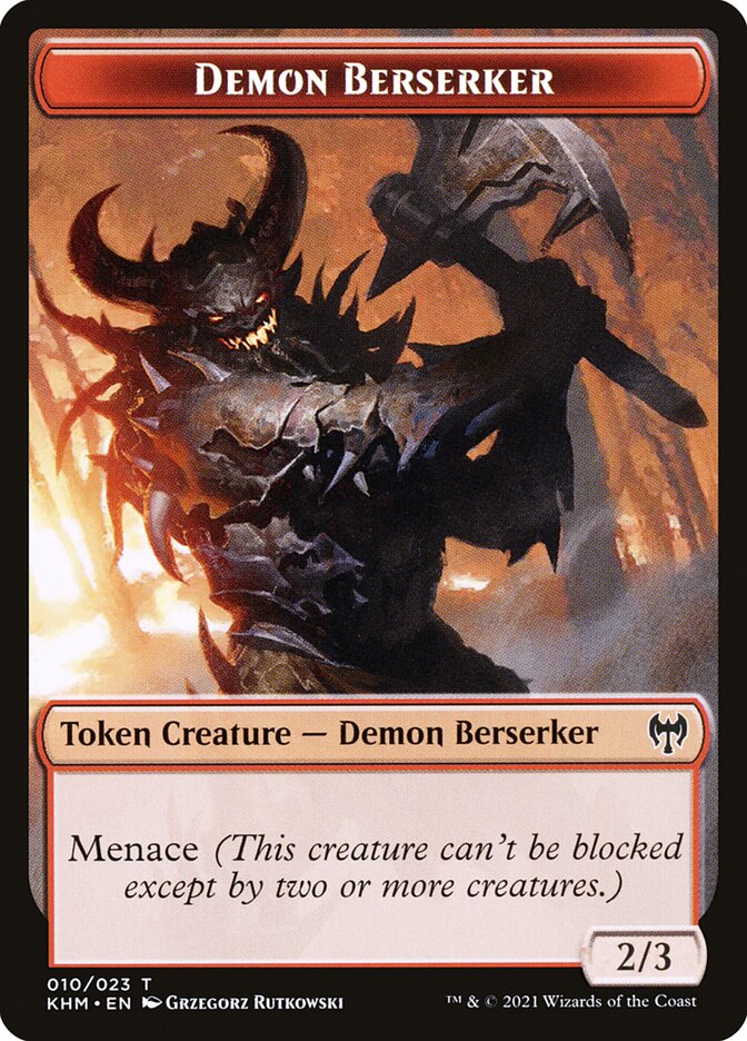 Treasure // Demon Berserker Double-Sided Token [Kaldheim Tokens] | Webway Games
