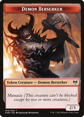 Treasure // Demon Berserker Double-Sided Token [Kaldheim Tokens] | Webway Games