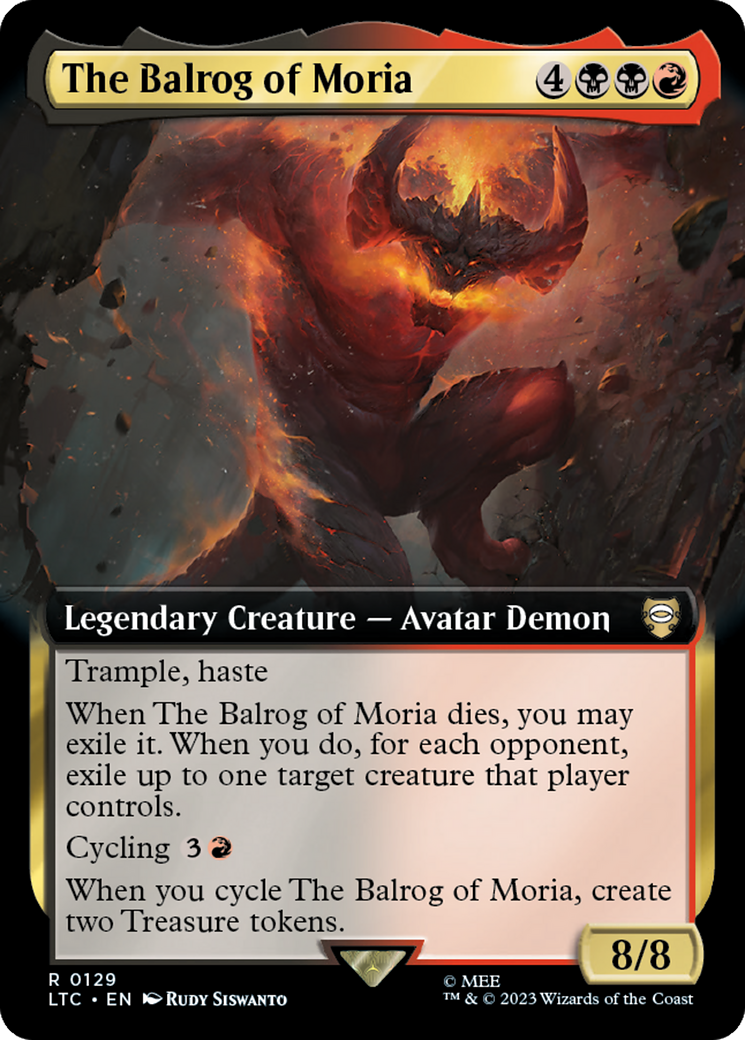 The Balrog of Moria (Extended Art) [The Lord of the Rings: Tales of Middle-Earth Commander] | Webway Games