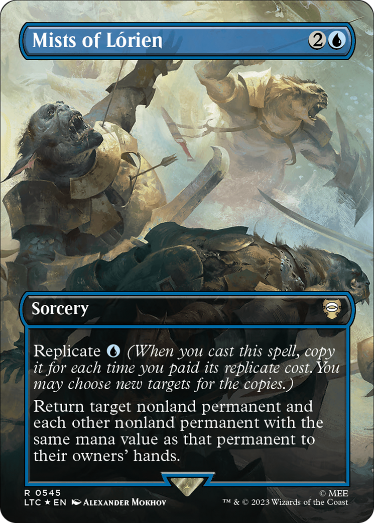 Mists of Lorien (Borderless) (Surge Foil) [The Lord of the Rings: Tales of Middle-Earth Commander] | Webway Games