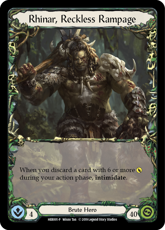 Rhinar, Reckless Rampage [HER001-P] (Promo)  1st Edition Cold Foil | Webway Games