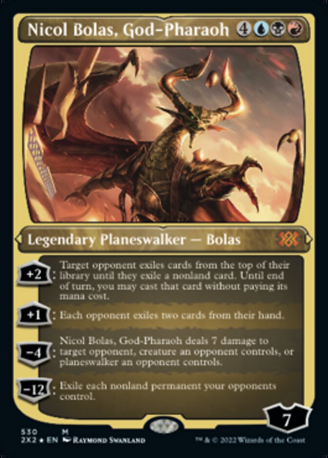 Nicol Bolas, God-Pharaoh (Foil Etched) [Double Masters 2022] | Webway Games