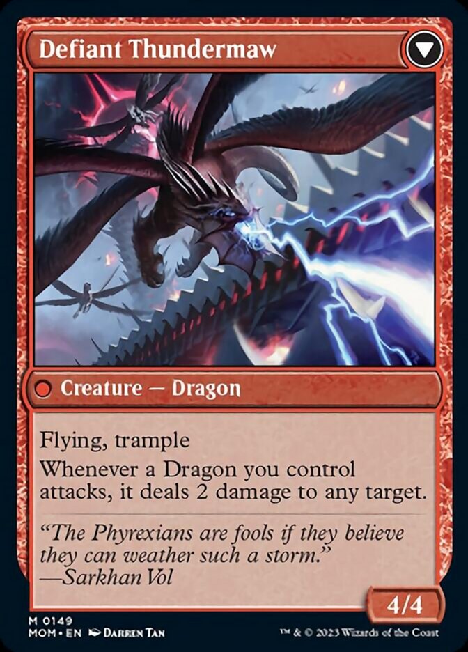 Invasion of Tarkir // Defiant Thundermaw [March of the Machine] | Webway Games