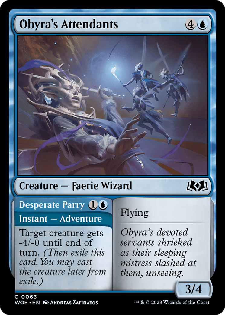 Obyra's Attendants // Desperate Parry [Wilds of Eldraine] | Webway Games