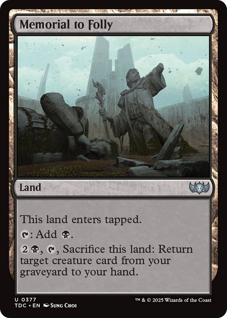 Memorial to Folly [Tarkir: Dragonstorm Commander] | Webway Games