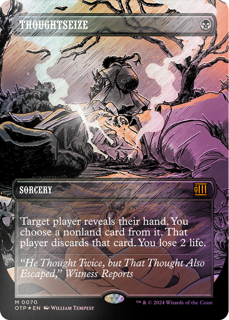 Thoughtseize (Textured Foil) [Outlaws of Thunder Junction: Breaking News] | Webway Games