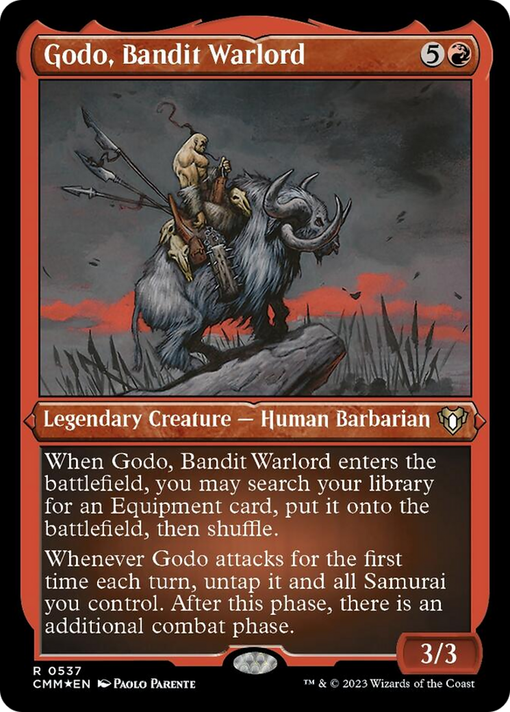 Godo, Bandit Warlord (Foil Etched) [Commander Masters] | Webway Games