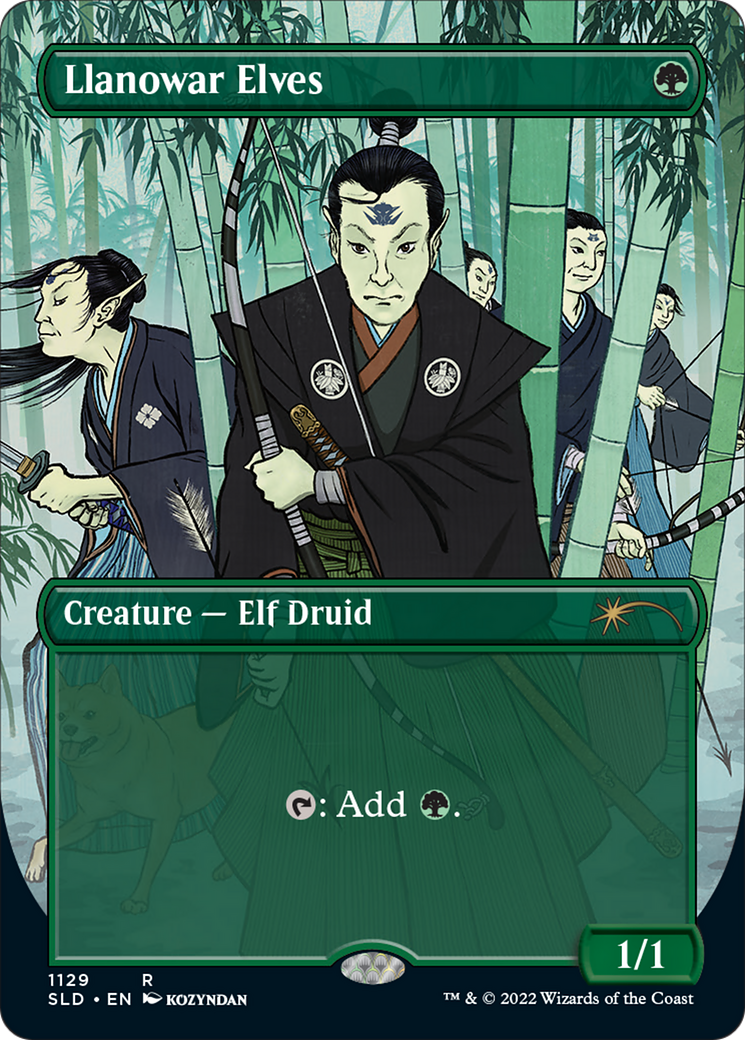 Llanowar Elves (Borderless) [Secret Lair Drop Series] | Webway Games