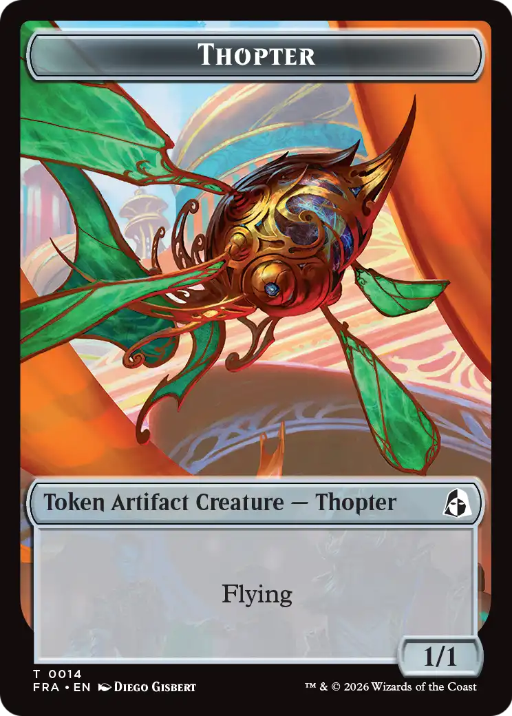 Heartwood // Thopter Double-Sided Token [Reality Fracture Tokens] | Webway Games