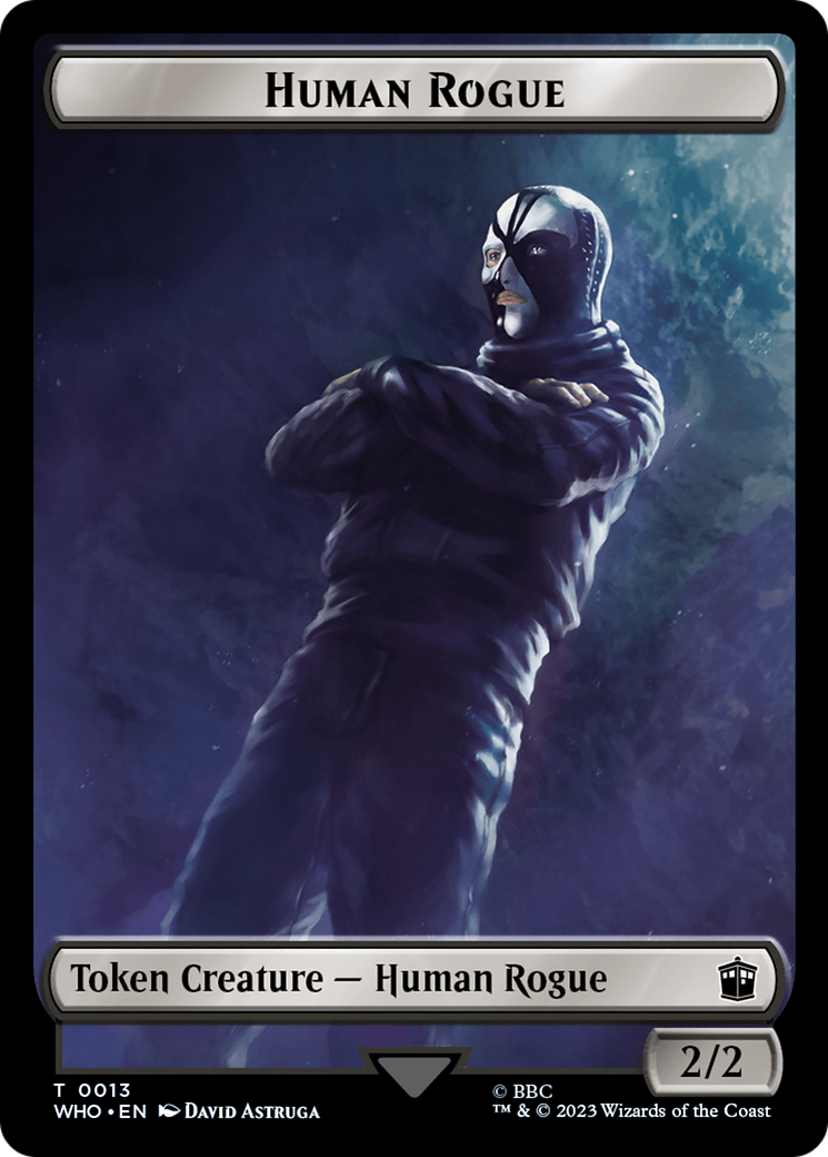 Human Rogue // Clue (0022) Double-Sided Token [Doctor Who Tokens] | Webway Games