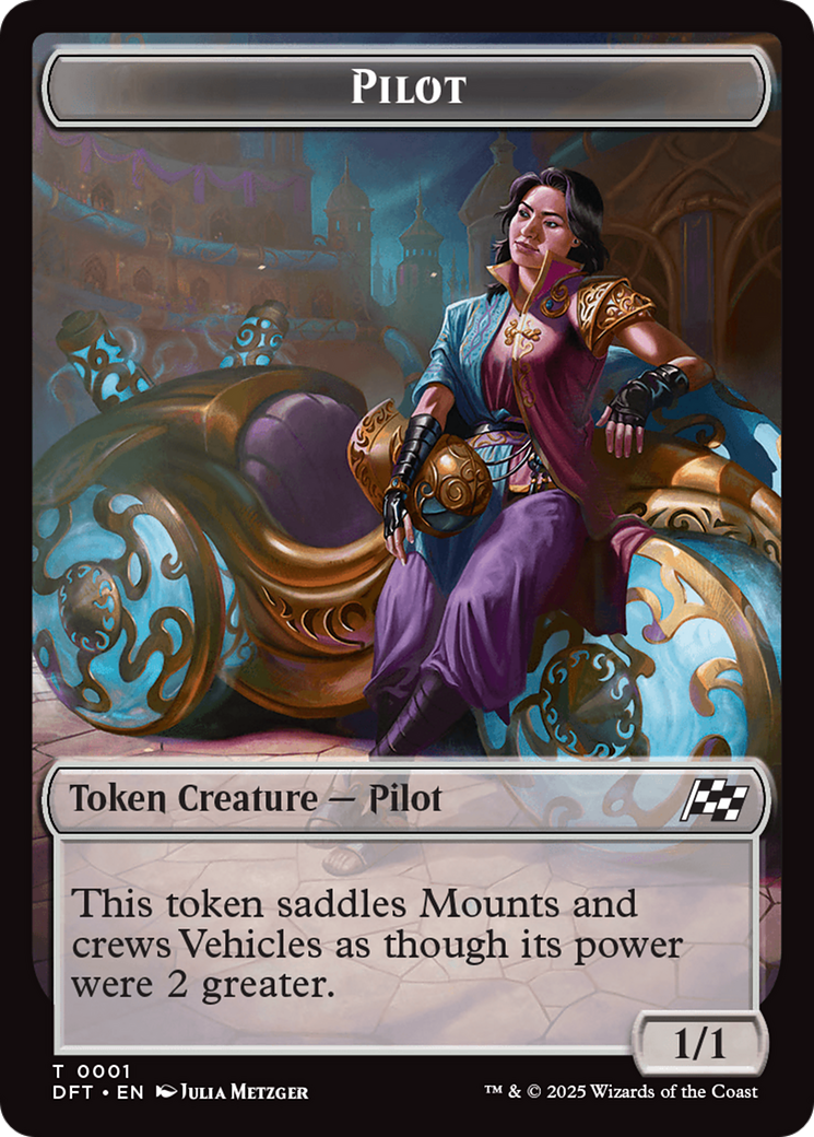 Vehicle // Pilot Double-Sided Token [Aetherdrift Tokens] | Webway Games