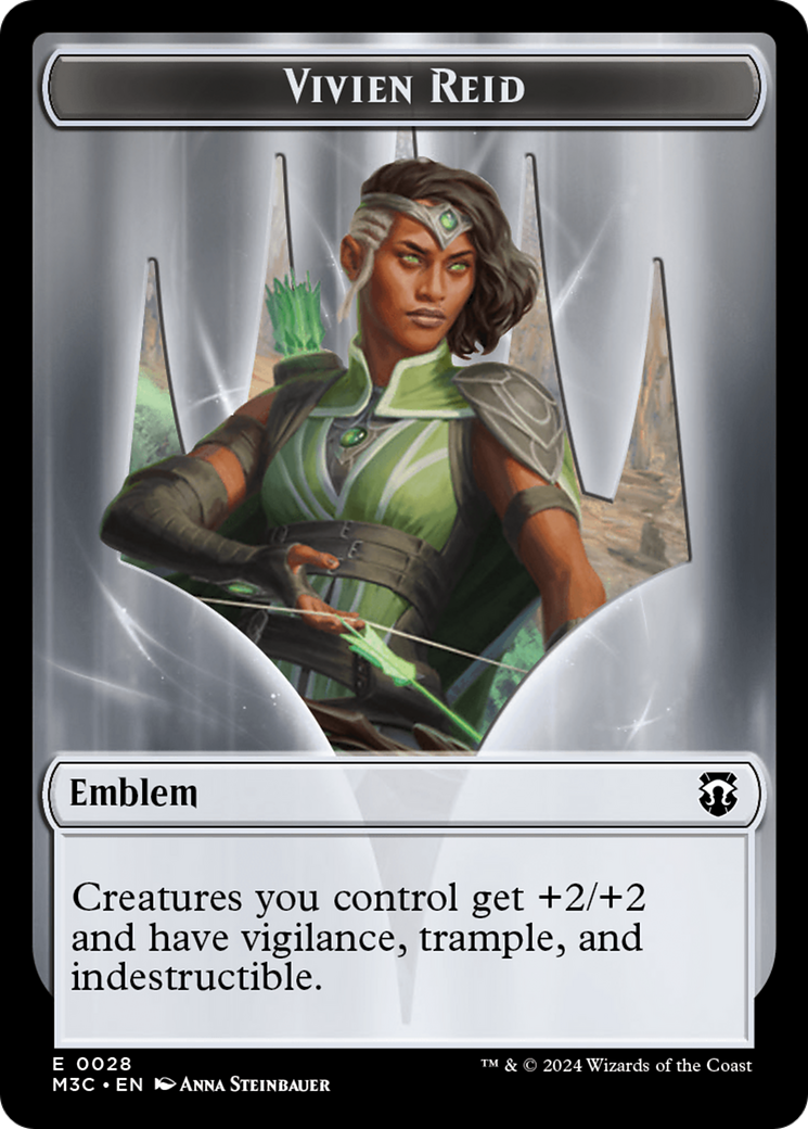 Forest Dryad // Vivien Reid Emblem Double-Sided Token [Modern Horizons 3 Commander Tokens] | Webway Games