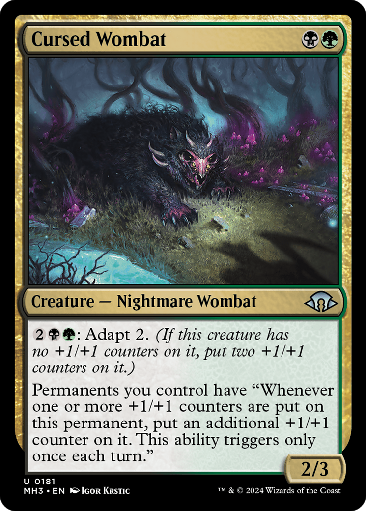 Cursed Wombat [Modern Horizons 3] | Webway Games