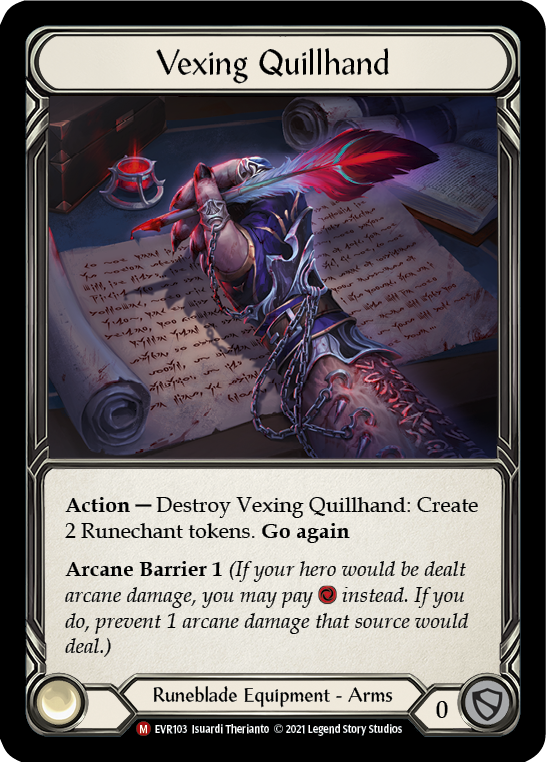 Vexing Quillhand [EVR103] (Everfest)  1st Edition Cold Foil | Webway Games