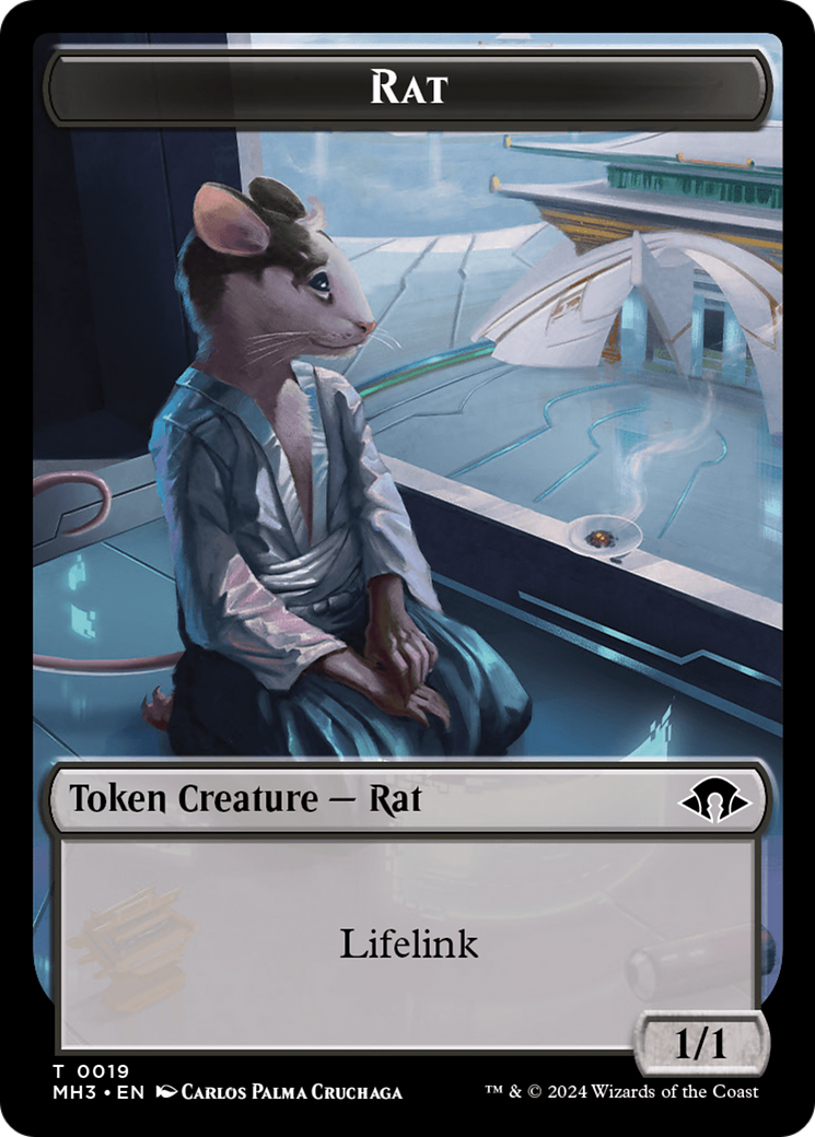 Rat // Energy Reserve Double-Sided Token [Modern Horizons 3 Tokens] | Webway Games