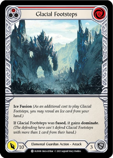 Glacial Footsteps (Red) [OLD008] (Tales of Aria Oldhim Blitz Deck)  1st Edition Normal | Webway Games
