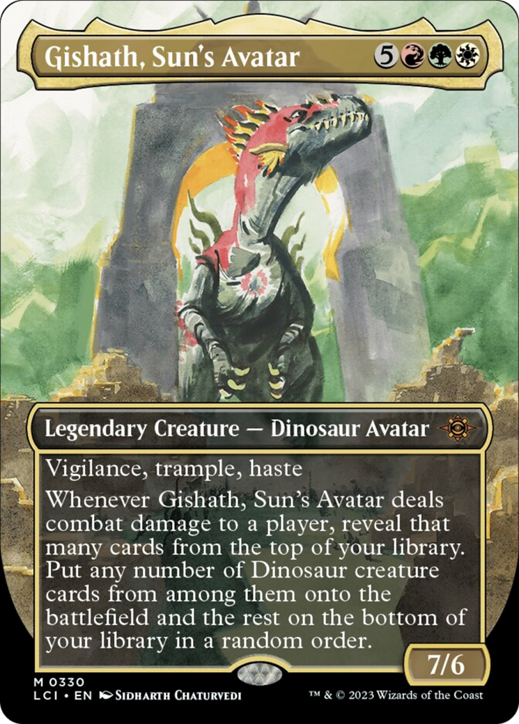 Gishath, Sun's Avatar (Borderless) [The Lost Caverns of Ixalan] | Webway Games