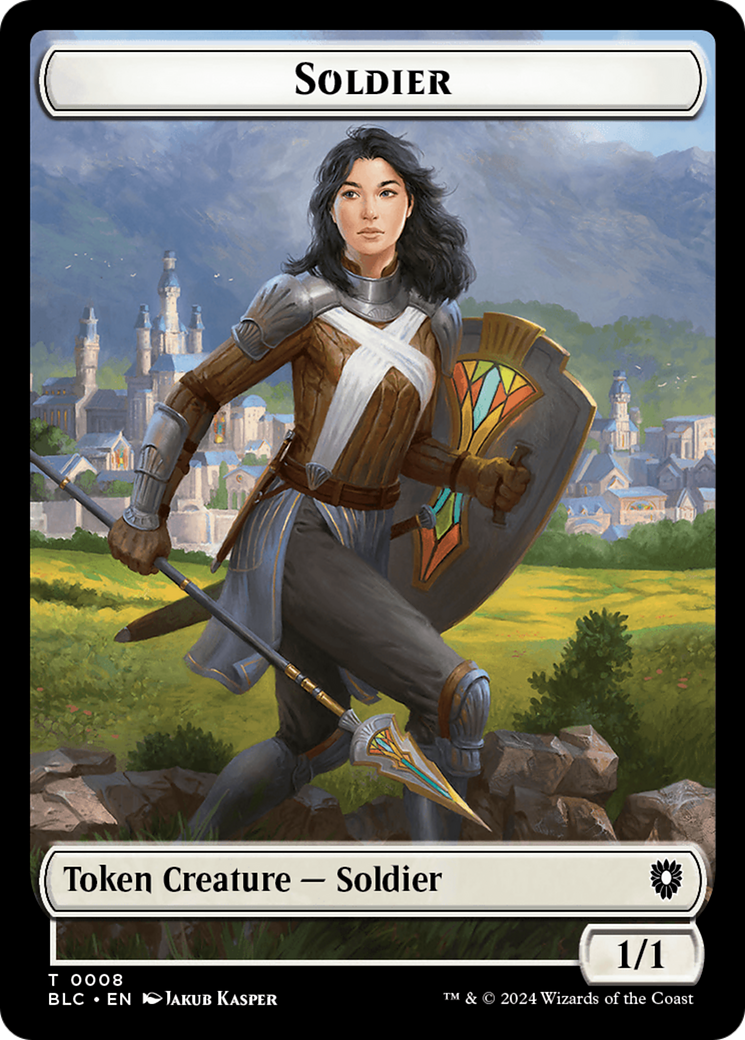 Human // Soldier Double-Sided Token [Bloomburrow Commander Tokens] | Webway Games