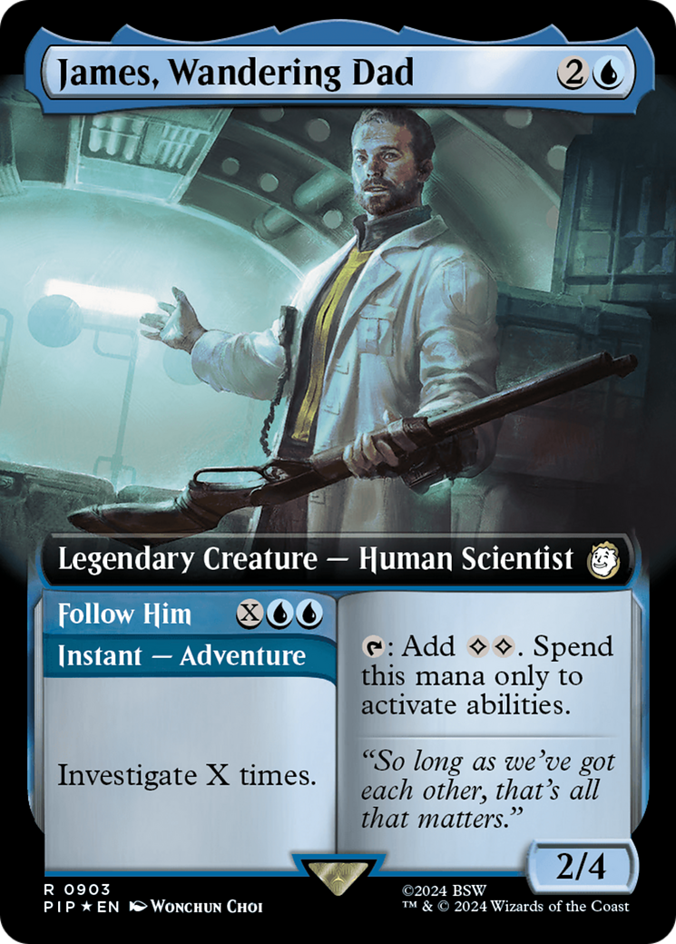 James, Wandering Dad // Follow Him (Extended Art) (Surge Foil) [Fallout] | Webway Games