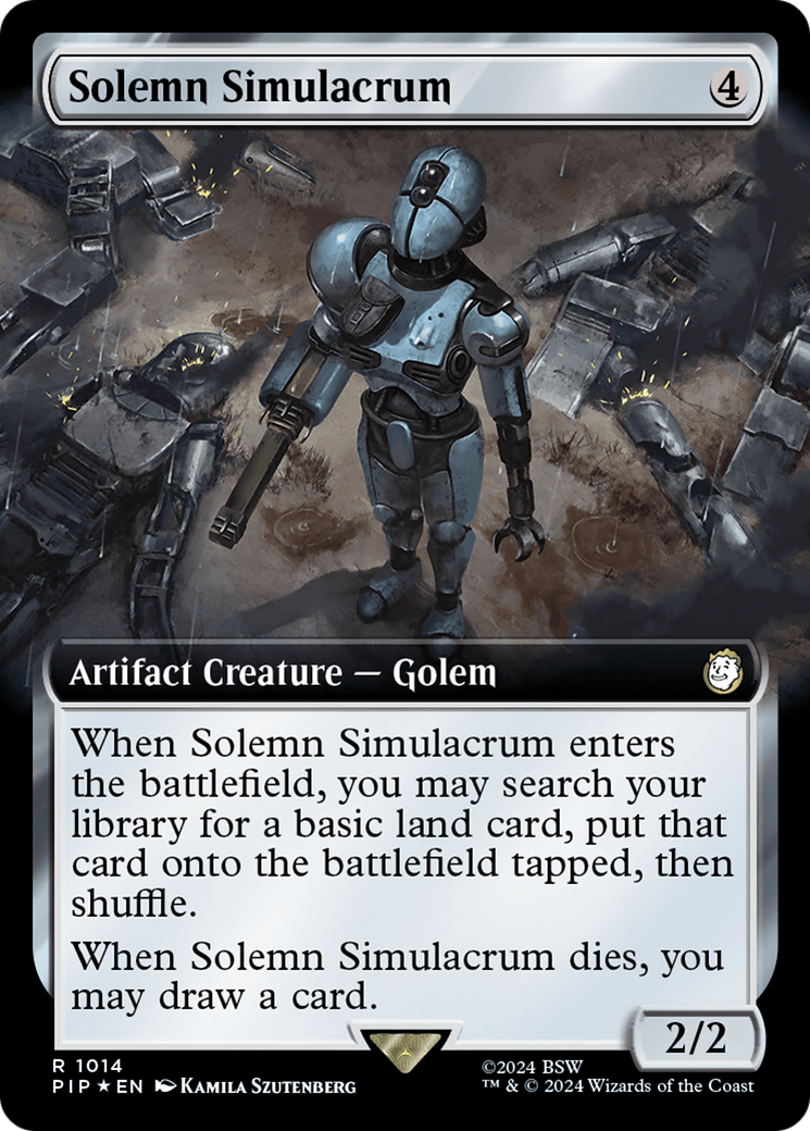 Solemn Simulacrum (Extended Art) (Surge Foil) [Fallout] | Webway Games