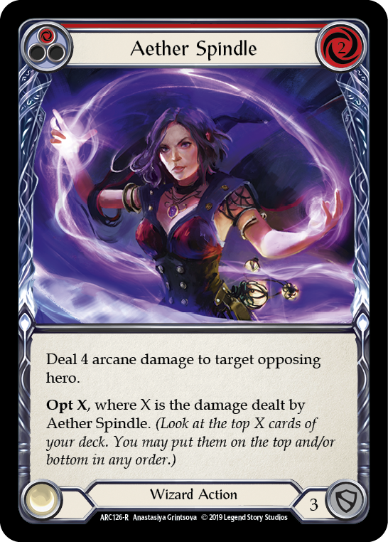 Aether Spindle (Red) [ARC126-R] (Arcane Rising)  1st Edition Normal | Webway Games
