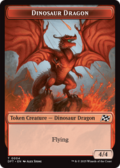 Dinosaur Dragon // Treasure Double-Sided Token [Aetherdrift Tokens] | Webway Games
