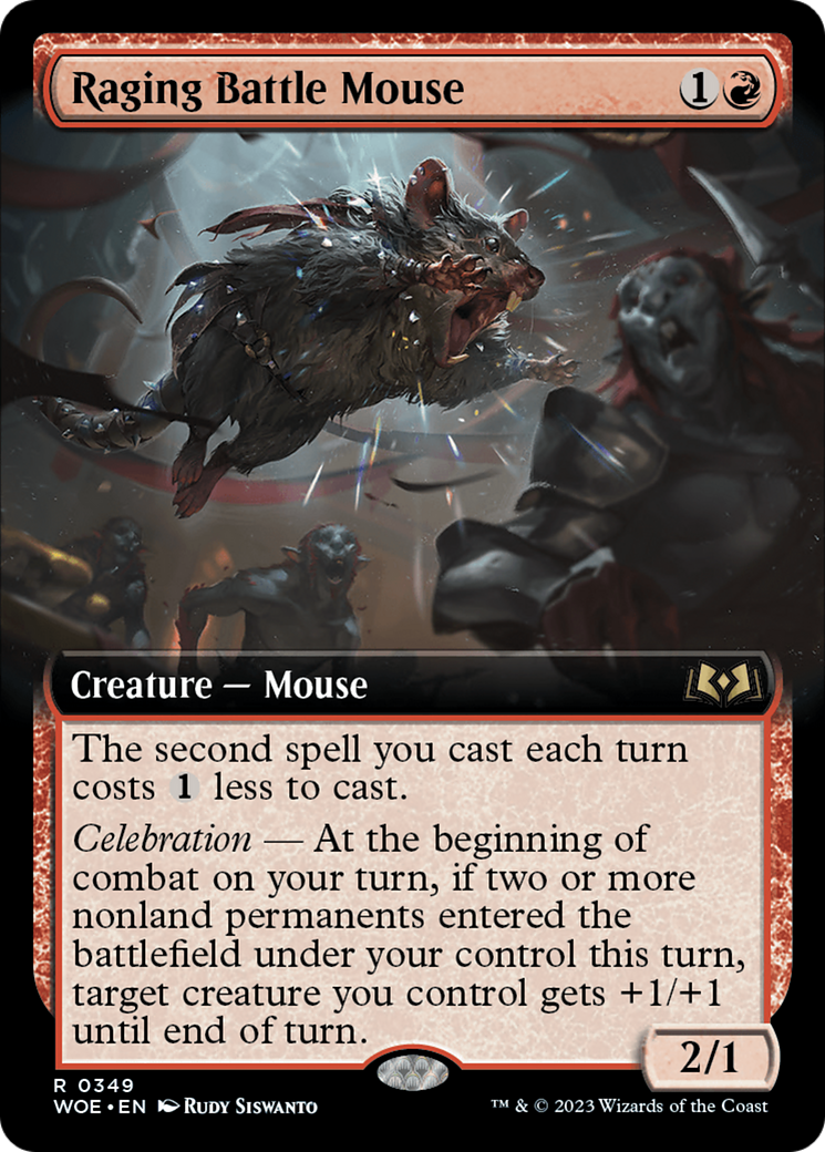 Raging Battle Mouse (Extended Art) [Wilds of Eldraine] | Webway Games