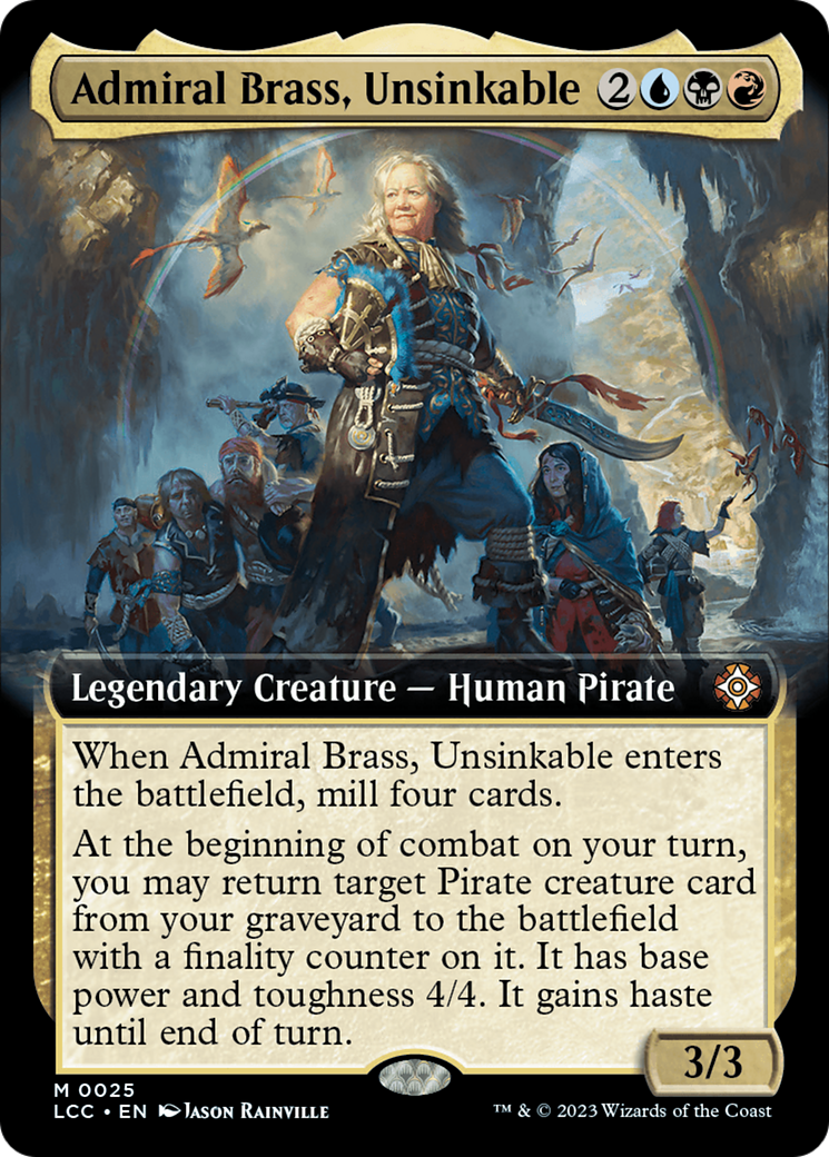 Admiral Brass, Unsinkable (Extended Art) [The Lost Caverns of Ixalan Commander] | Webway Games