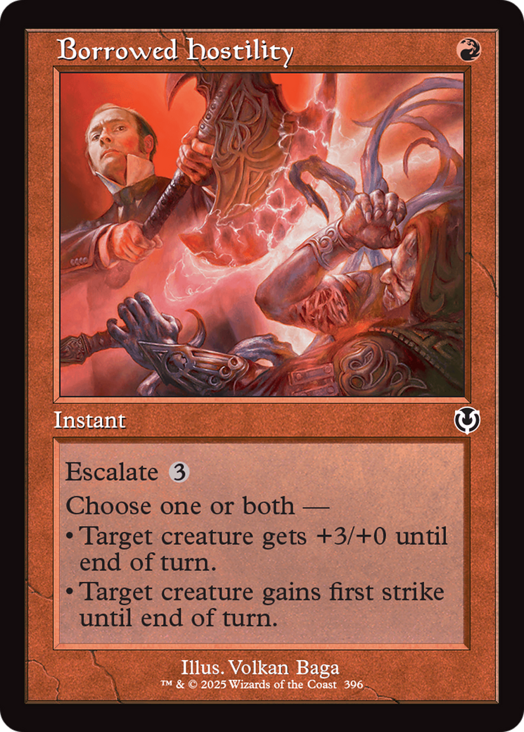 Borrowed Hostility (Retro Frame) [Innistrad Remastered] | Webway Games