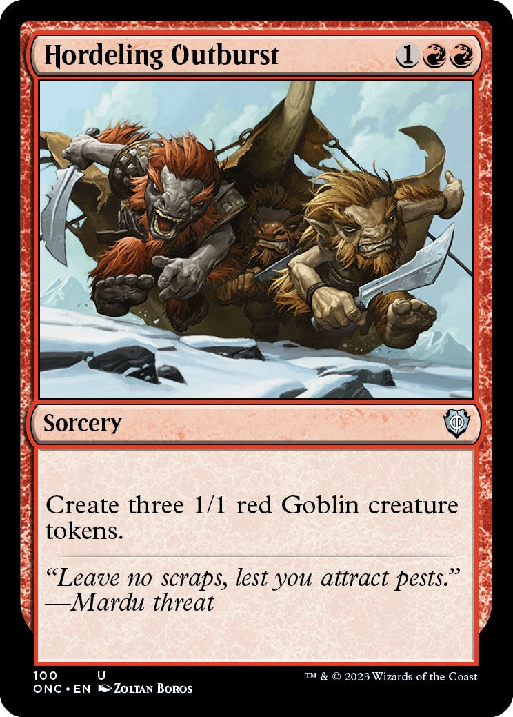 Hordeling Outburst [Phyrexia: All Will Be One Commander] | Webway Games