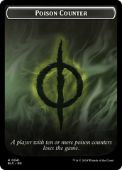 Rabbit // Poison Counter Double-Sided Token [Bloomburrow Commander Tokens] | Webway Games