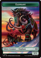 Elephant // Treasure Double-Sided Token [Tarkir: Dragonstorm Tokens] | Webway Games