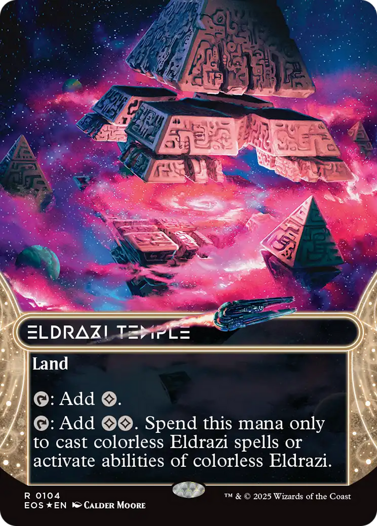 Eldrazi Temple (0104) (Borderless) (Galaxy Foil) [Edge of Eternities: Stellar Sights] | Webway Games