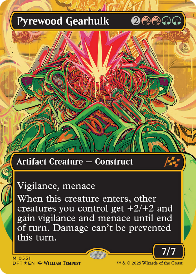 Pyrewood Gearhulk (Borderless) (First-Place Foil) [Aetherdrift] | Webway Games