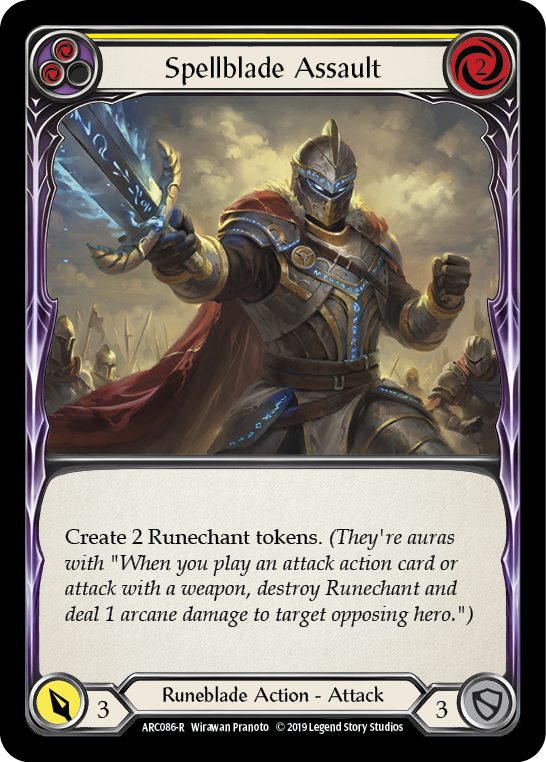 Spellblade Assault (Yellow) [ARC086-R] (Arcane Rising)  1st Edition Normal | Webway Games