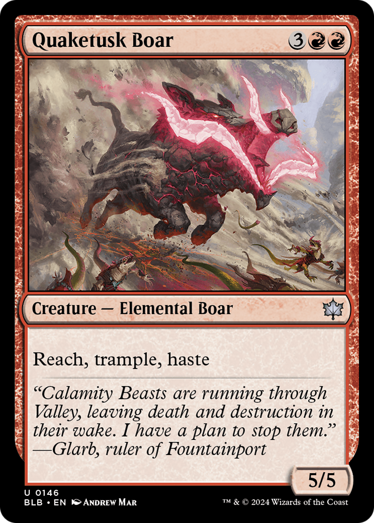 Quaketusk Boar [Bloomburrow] | Webway Games