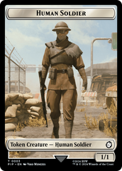 Food (0012) // Human Soldier Double-Sided Token [Fallout Tokens] | Webway Games